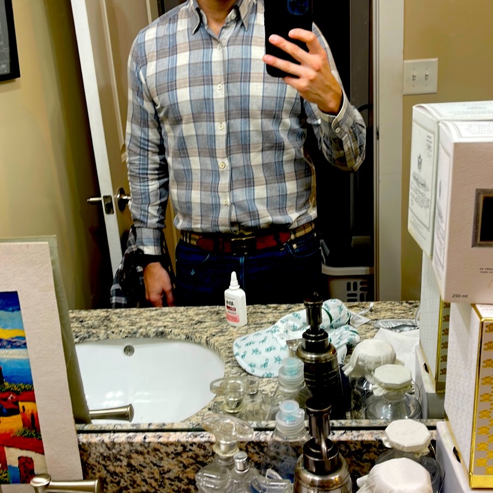 Canali ultra luxurious flannel shirt, trim fit size small